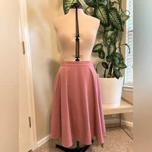 ModCloth Blush pink Half-circle skirt with POCKETS; size Large